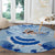 Cook Islands Women's Day Round Carpet With Polynesian Pattern