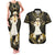 Niue Women's Day Couples Matching Tank Maxi Dress and Hawaiian Shirt With Polynesian Pattern LT05 Gold - Polynesian Pride