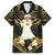 Niue Women's Day Family Matching Off Shoulder Long Sleeve Dress and Hawaiian Shirt With Polynesian Pattern LT05 Dad's Shirt - Short Sleeve Gold - Polynesian Pride