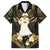 Niue Women's Day Family Matching Short Sleeve Bodycon Dress and Hawaiian Shirt With Polynesian Pattern LT05 Dad's Shirt - Short Sleeve Gold - Polynesian Pride