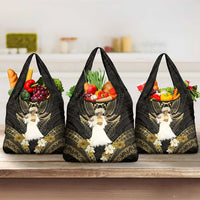 Niue Women's Day Grocery Bag With Polynesian Pattern LT05 3-pack One Size Gold - Polynesian Pride