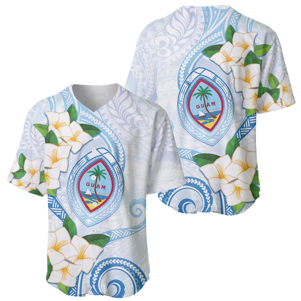 Guam Chamorro Baseball Jersey Guasali Flowers Curves Style LT05 - Polynesian Pride