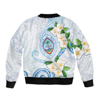 Guam Chamorro Bomber Jacket Guasali Flowers Curves Style LT05 - Polynesian Pride