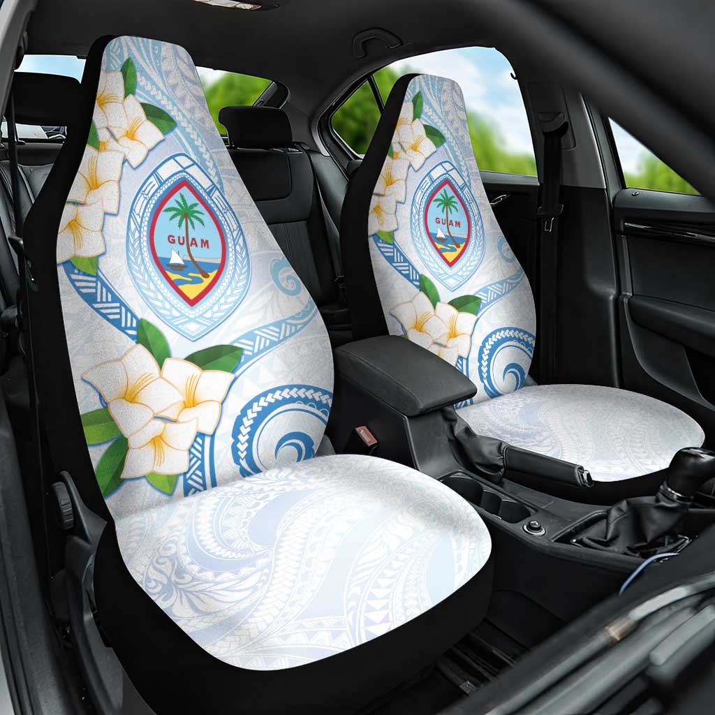 Guam Chamorro Car Seat Cover Guasali Flowers Curves Style LT05 One Size Blue - Polynesian Pride