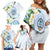 Guam Chamorro Family Matching Off Shoulder Short Dress and Hawaiian Shirt Guasali Flowers Curves Style