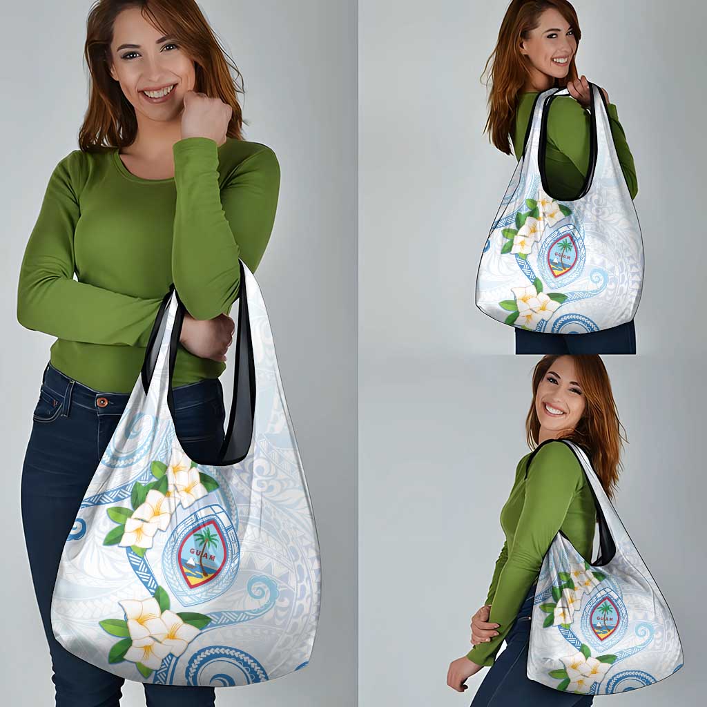 Guam Chamorro Grocery Bag Guasali Flowers Curves Style LT05 - Polynesian Pride