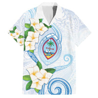 Guam Chamorro Hawaiian Shirt Guasali Flowers Curves Style LT05 Blue - Polynesian Pride