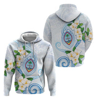 Guam Chamorro Hoodie Guasali Flowers Curves Style LT05 - Polynesian Pride
