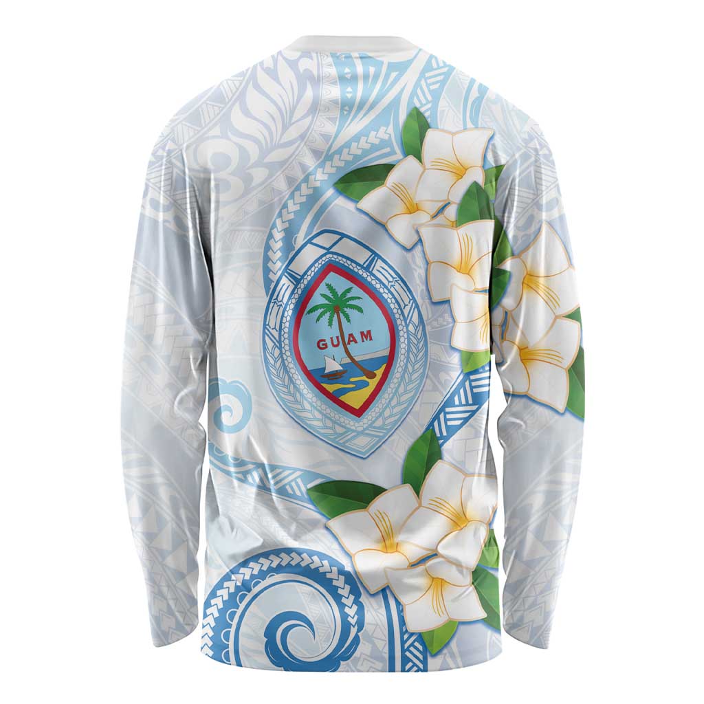 Guam Chamorro Long Sleeve Shirt Guasali Flowers Curves Style LT05 - Polynesian Pride