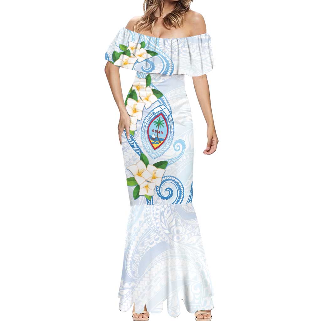 Guam Chamorro Mermaid Dress Guasali Flowers Curves Style LT05 - Polynesian Pride