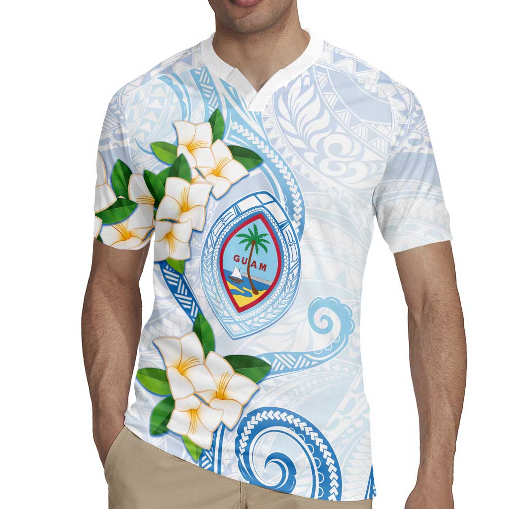 Guam Chamorro Rugby Jersey Guasali Flowers Curves Style LT05 - Polynesian Pride