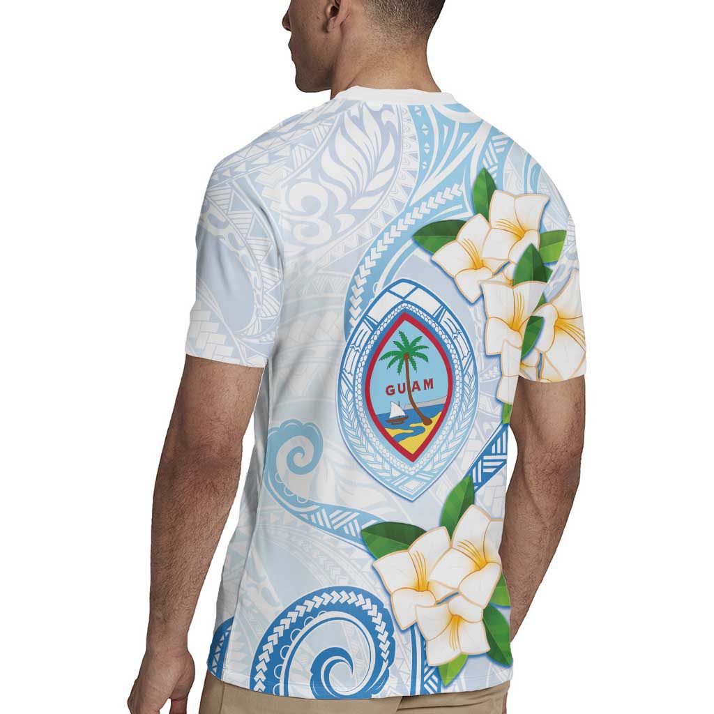Guam Chamorro Rugby Jersey Guasali Flowers Curves Style LT05 - Polynesian Pride
