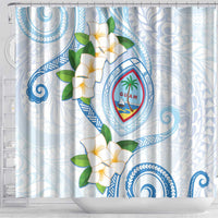 Guam Chamorro Shower Curtain Guasali Flowers Curves Style LT05 - Polynesian Pride
