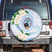 Guam Chamorro Spare Tire Cover Guasali Flowers Curves Style LT05 Blue - Polynesian Pride