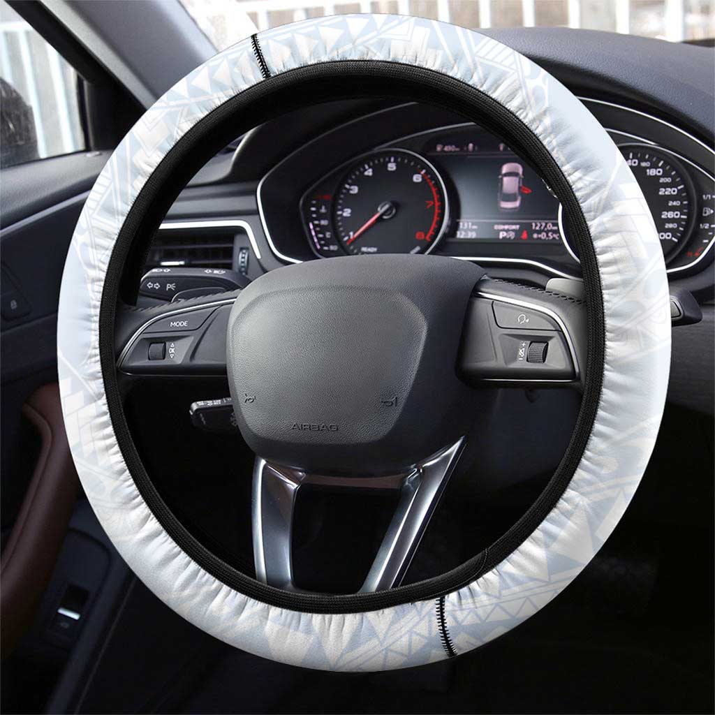 Guam Chamorro Steering Wheel Cover Guasali Flowers Curves Style LT05 - Polynesian Pride