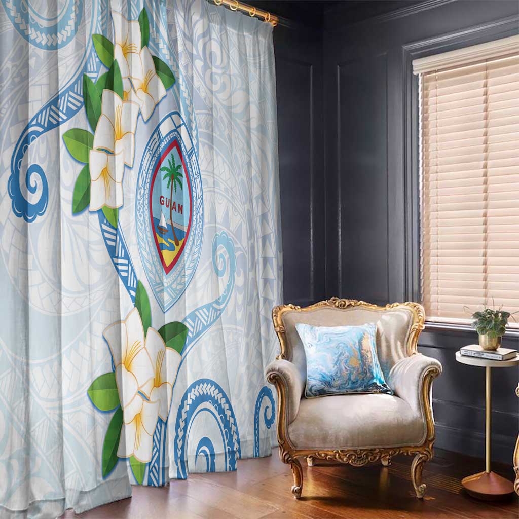 Guam Chamorro Window Curtain Guasali Flowers Curves Style LT05 - Polynesian Pride