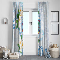 Guam Chamorro Window Curtain Guasali Flowers Curves Style LT05 - Polynesian Pride