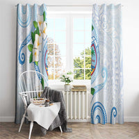 Guam Chamorro Window Curtain Guasali Flowers Curves Style LT05 - Polynesian Pride