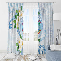 Guam Chamorro Window Curtain Guasali Flowers Curves Style LT05 - Polynesian Pride