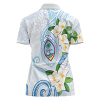 Guam Chamorro Women Polo Shirt Guasali Flowers Curves Style LT05 - Polynesian Pride