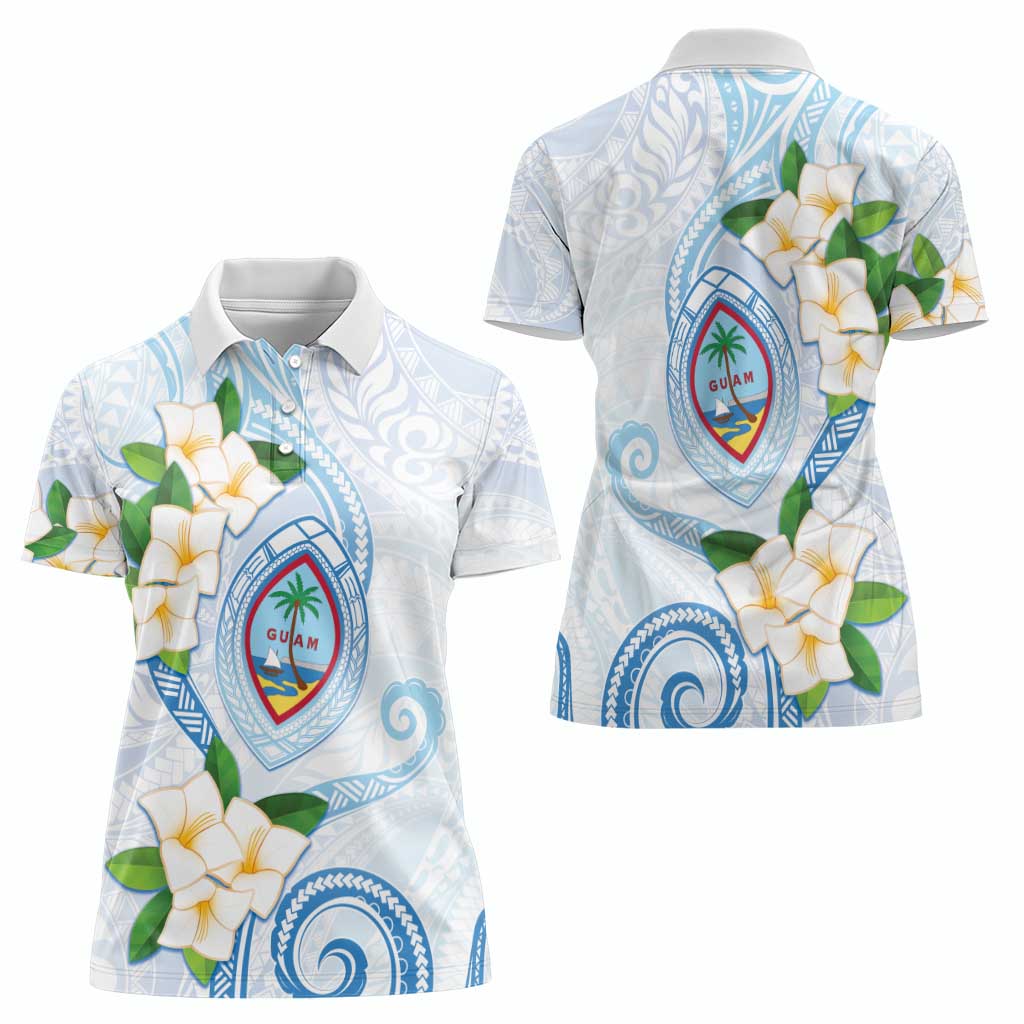 Guam Chamorro Women Polo Shirt Guasali Flowers Curves Style LT05 - Polynesian Pride