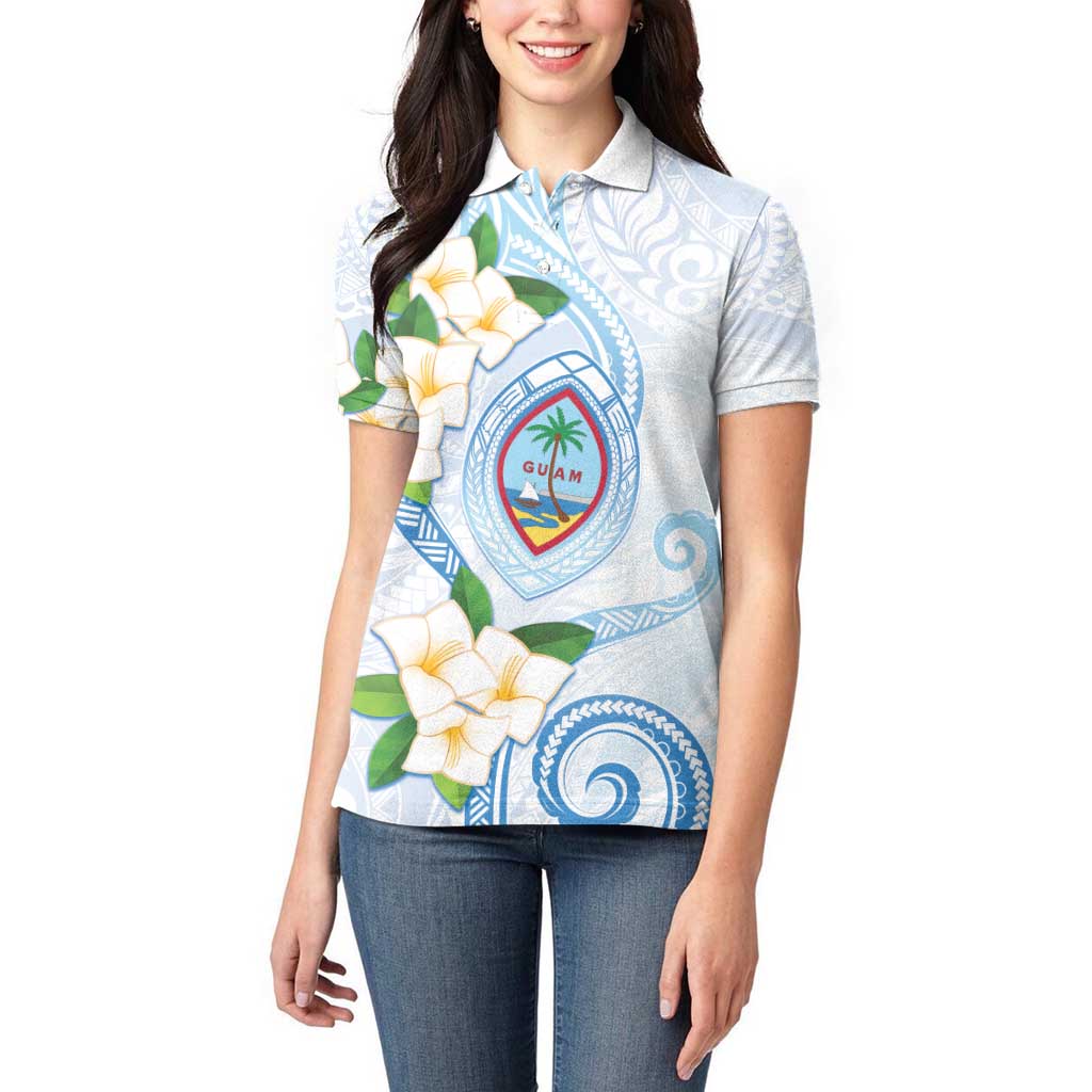 Guam Chamorro Women Polo Shirt Guasali Flowers Curves Style LT05 - Polynesian Pride