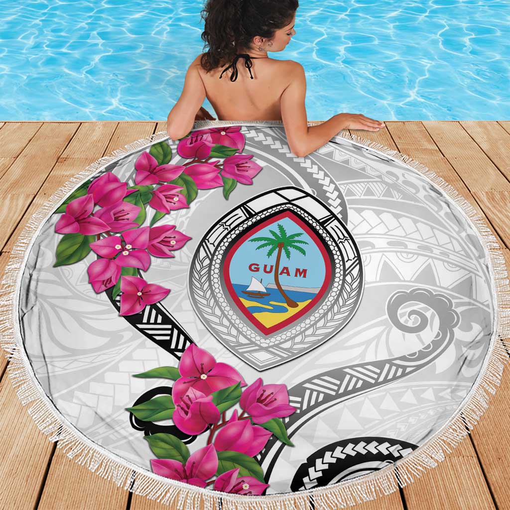Guam Chamorro Beach Blanket Curves Polynesian Tattoo Mix Bougainvillea LT05 - Polynesian Pride