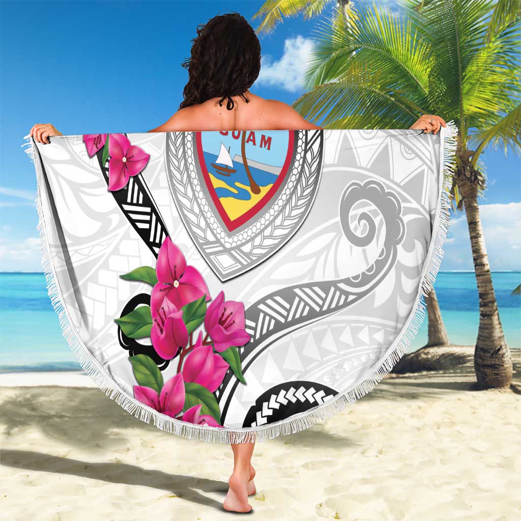 Guam Chamorro Beach Blanket Curves Polynesian Tattoo Mix Bougainvillea LT05 - Polynesian Pride