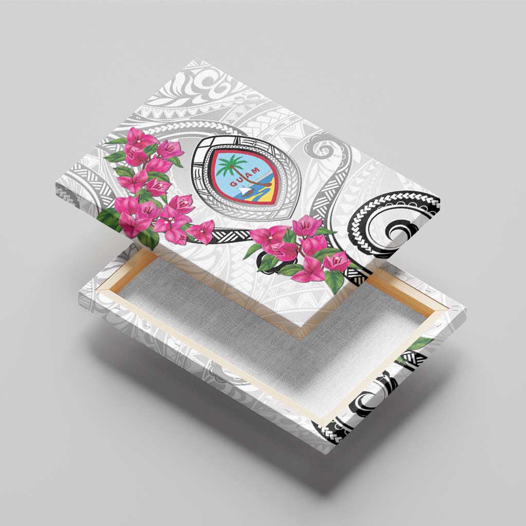Guam Chamorro Canvas Wall Art Curves Polynesian Tattoo Mix Bougainvillea LT05 - Polynesian Pride
