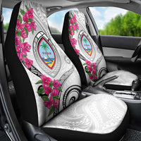 Guam Chamorro Car Seat Cover Curves Polynesian Tattoo Mix Bougainvillea LT05 - Polynesian Pride