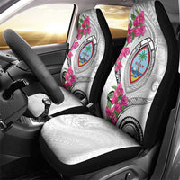 Guam Chamorro Car Seat Cover Curves Polynesian Tattoo Mix Bougainvillea LT05 - Polynesian Pride