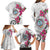 Guam Chamorro Family Matching Long Sleeve Bodycon Dress and Hawaiian Shirt Curves Polynesian Tattoo Mix Bougainvillea