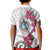 Guam Chamorro Kid Polo Shirt Curves Polynesian Tattoo Mix Bougainvillea