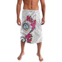 Guam Chamorro Lavalava Curves Polynesian Tattoo Mix Bougainvillea LT05 White - Polynesian Pride