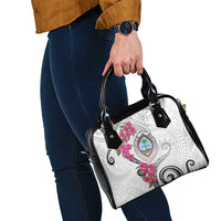 Guam Chamorro Shoulder Handbag Curves Polynesian Tattoo Mix Bougainvillea LT05 - Polynesian Pride