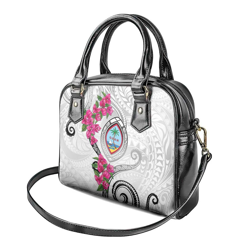 Guam Chamorro Shoulder Handbag Curves Polynesian Tattoo Mix Bougainvillea LT05 - Polynesian Pride