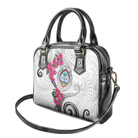 Guam Chamorro Shoulder Handbag Curves Polynesian Tattoo Mix Bougainvillea LT05 - Polynesian Pride