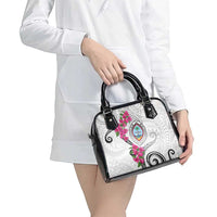 Guam Chamorro Shoulder Handbag Curves Polynesian Tattoo Mix Bougainvillea LT05 - Polynesian Pride