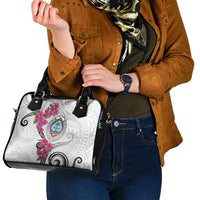 Guam Chamorro Shoulder Handbag Curves Polynesian Tattoo Mix Bougainvillea LT05 - Polynesian Pride