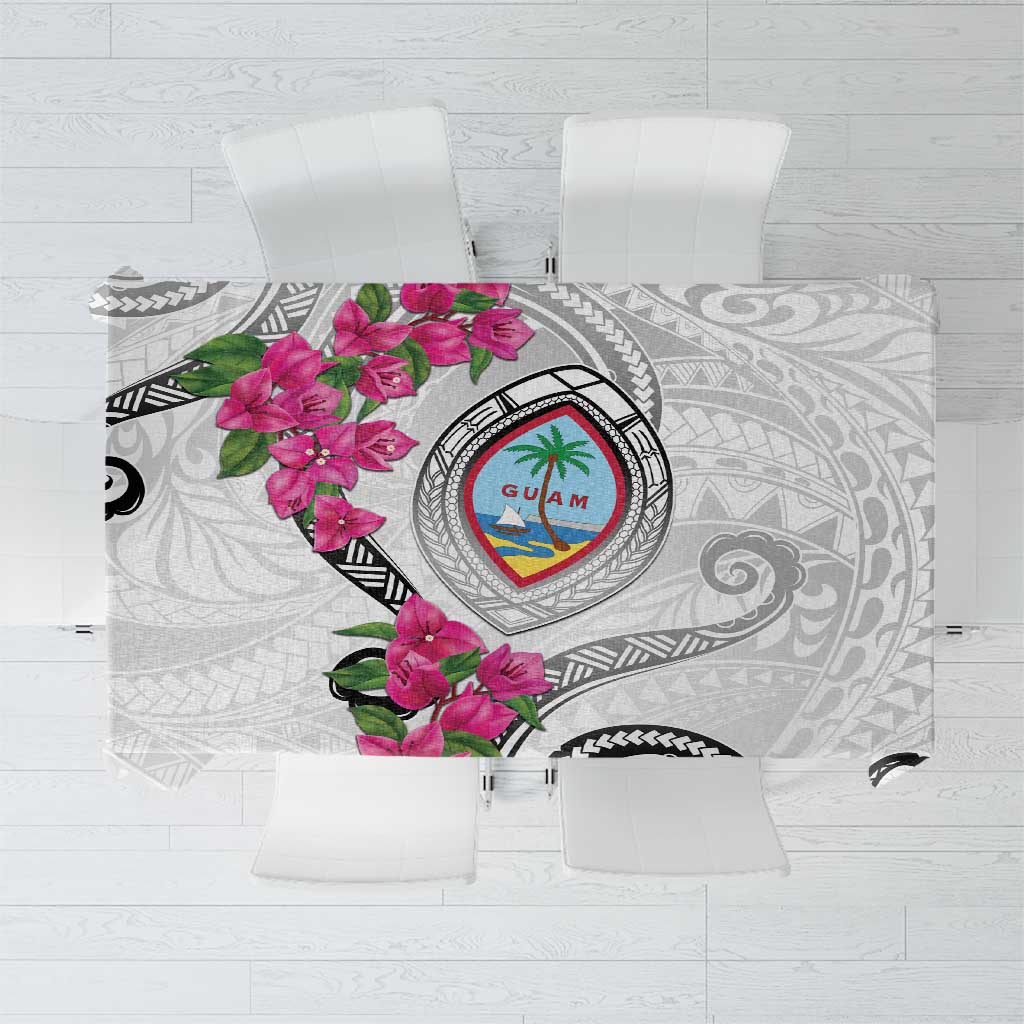 Guam Chamorro Tablecloth Curves Polynesian Tattoo Mix Bougainvillea