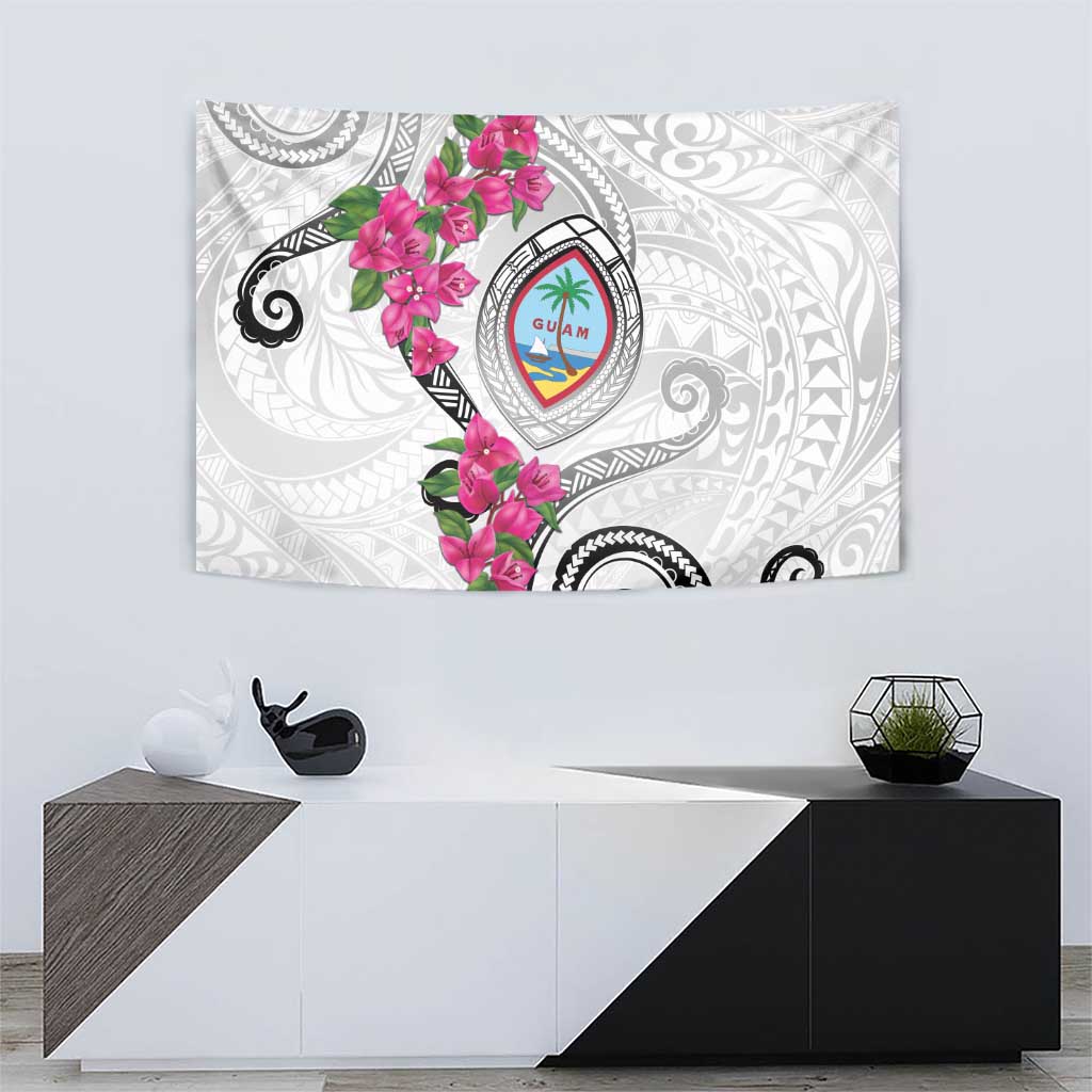 Guam Chamorro Tapestry Curves Polynesian Tattoo Mix Bougainvillea LT05 - Polynesian Pride