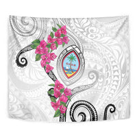 Guam Chamorro Tapestry Curves Polynesian Tattoo Mix Bougainvillea LT05 - Polynesian Pride