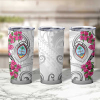 Guam Chamorro Tumbler Cup Curves Polynesian Tattoo Mix Bougainvillea LT05 - Polynesian Pride