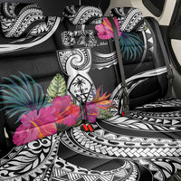 Hafa Adai Guam Back Car Seat Cover Polynesian Tattoo Tropical Flowers LT05 - Polynesian Pride