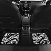 Hafa Adai Guam Car Mats Polynesian Tattoo Tropical Flowers LT05 Set 2pcs - Back Black - Polynesian Pride