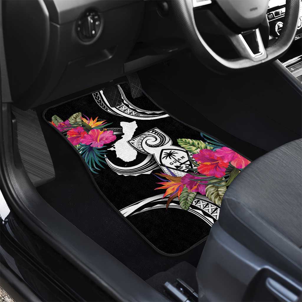 Hafa Adai Guam Car Mats Polynesian Tattoo Tropical Flowers LT05 - Polynesian Pride