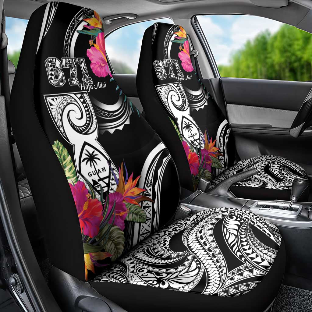 Hafa Adai Guam Car Seat Cover Polynesian Tattoo Tropical Flowers LT05 - Polynesian Pride