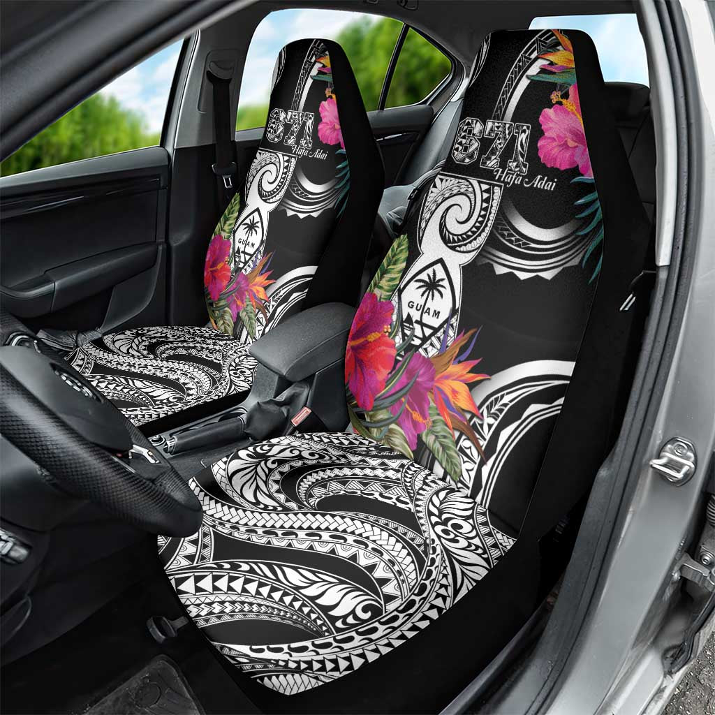 Hafa Adai Guam Car Seat Cover Polynesian Tattoo Tropical Flowers LT05 - Polynesian Pride