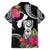 Hafa Adai Guam Family Matching Off Shoulder Maxi Dress and Hawaiian Shirt Polynesian Tattoo Tropical Flowers