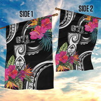 Hafa Adai Guam Garden Flag Polynesian Tattoo Tropical Flowers LT05 - Polynesian Pride